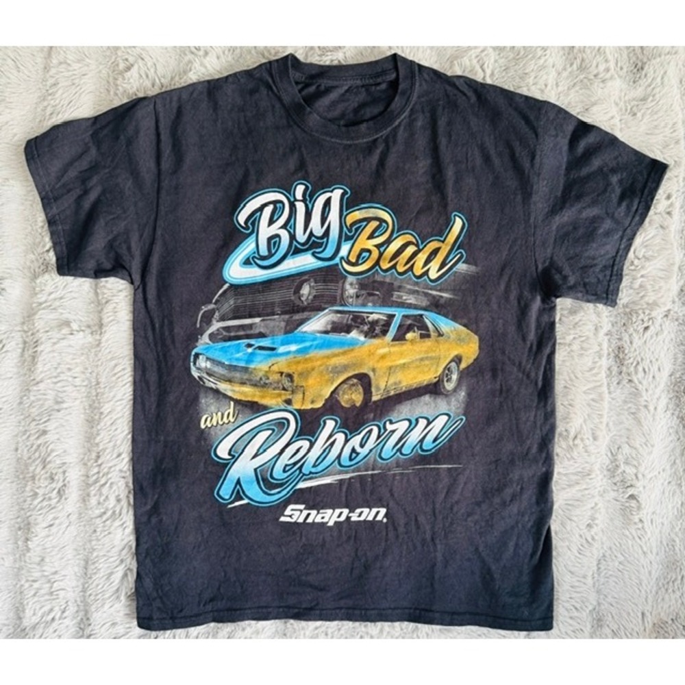 Snap-on Tools Big Bad and Reborn Graphic T-Shirt Black Mens Large Car Mechanic